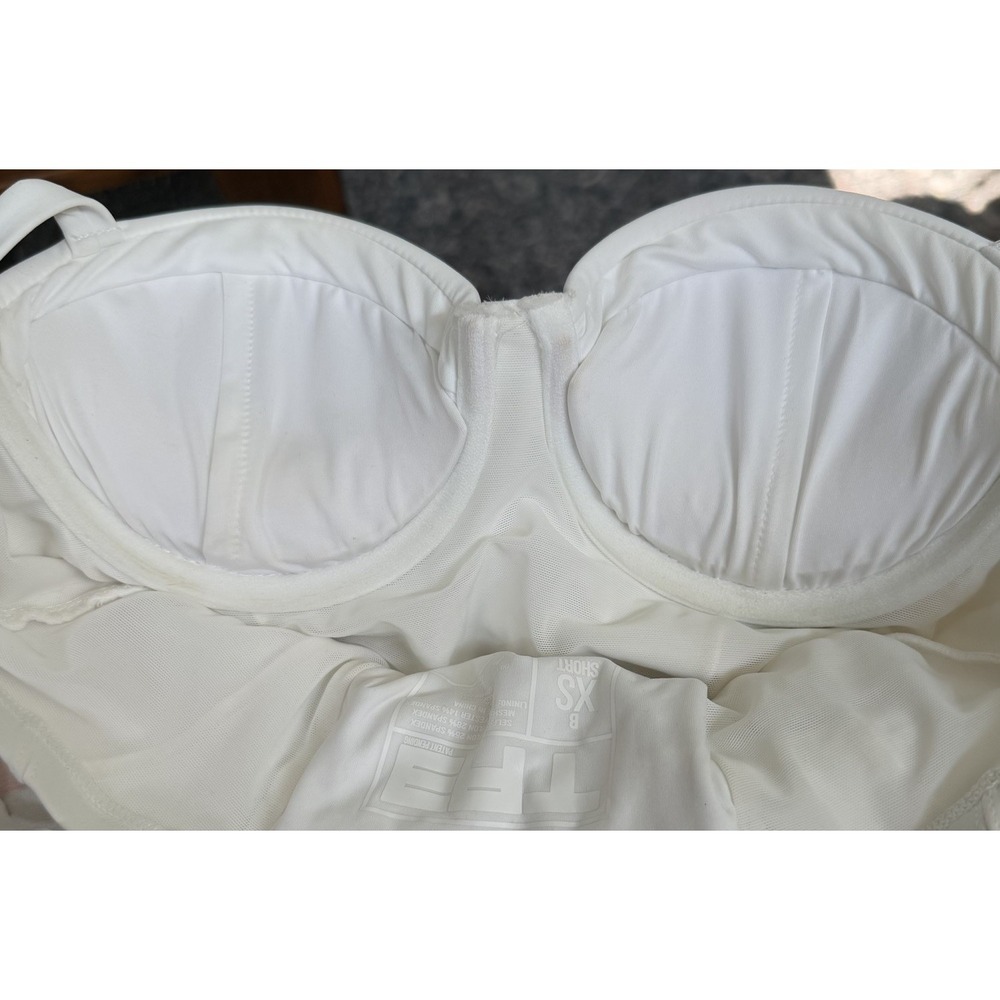 NWT TA3 Hi Cut Lushy White Lace Up Corset One Piece Swimsuit XS Short B Cup - Picture 9 of 9